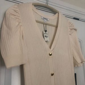 NWT Cream/Ivory Puff Sleeve Dress